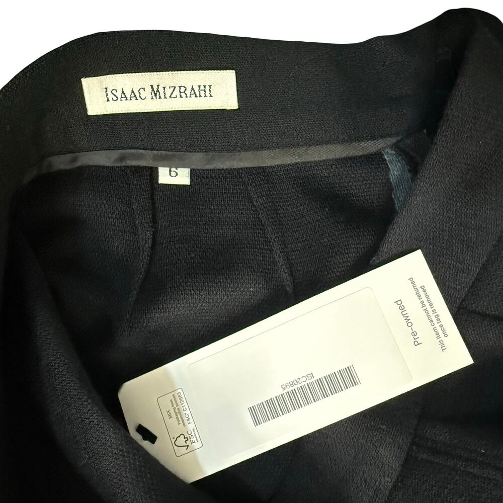 Vintage 90s Isaac Mizrahi Black Wool Stretch Long Mermaid Maxi Skirt size 6 - Picture 4 of 14